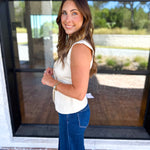 In Style Knit Vest - Vanilla-200 Fashion Blouses-SKIES ARE BLUE-July & June Women's Fashion Boutique Located in San Antonio, Texas