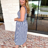 The Harbor Midi Dress - Navy-500 Midi-SKIES ARE BLUE-July & June Women's Fashion Boutique Located in San Antonio, Texas
