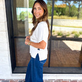 Liverpool - Simplicity Dolman Top - Whipped Cream-210 Casual Blouses-LIVERPOOL JEANS COMPANY-July & June Women's Fashion Boutique Located in San Antonio, Texas