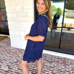 Seagrove Navy Mini Dress-510 Mini-JODIFL-July & June Women's Fashion Boutique Located in San Antonio, Texas
