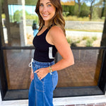 Everyday Built-in-Bra Tank - Black-220 Basic Tops-MONO B-July & June Women's Fashion Boutique Located in San Antonio, Texas