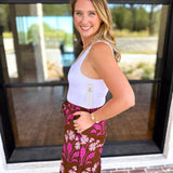 Everyday Built-in-Bra Tank - White-220 Basic Tops-MONO B-July & June Women's Fashion Boutique Located in San Antonio, Texas