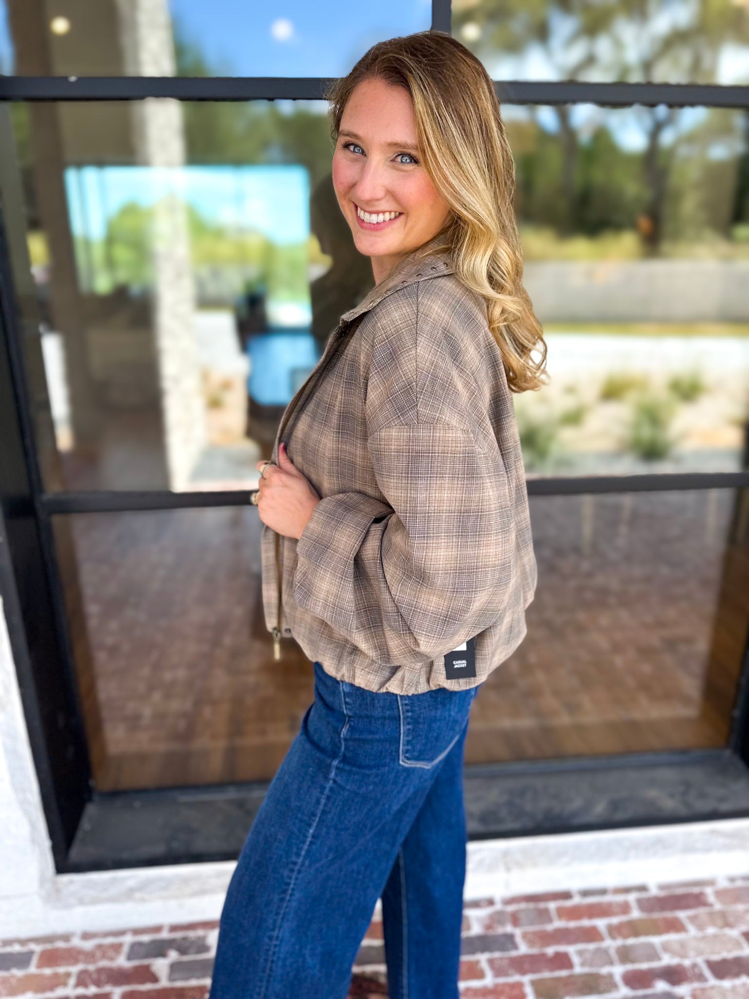 Liverpool - Kensington Bubble Hem Jacket-600 Outerwear-LIVERPOOL JEANS COMPANY-July & June Women's Fashion Boutique Located in San Antonio, Texas