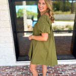 Matcha Babydoll Mini Dress-510 Mini-TCEC-July & June Women's Fashion Boutique Located in San Antonio, Texas