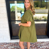 Matcha Babydoll Mini Dress-510 Mini-TCEC-July & June Women's Fashion Boutique Located in San Antonio, Texas