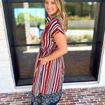 Simply Classic Stripe & Floral Midi Dress-500 Midi-TCEC-July & June Women's Fashion Boutique Located in San Antonio, Texas