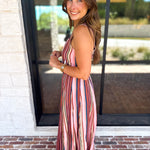 Sunset Evenings Striped Set-500 Midi-TCEC-July & June Women's Fashion Boutique Located in San Antonio, Texas