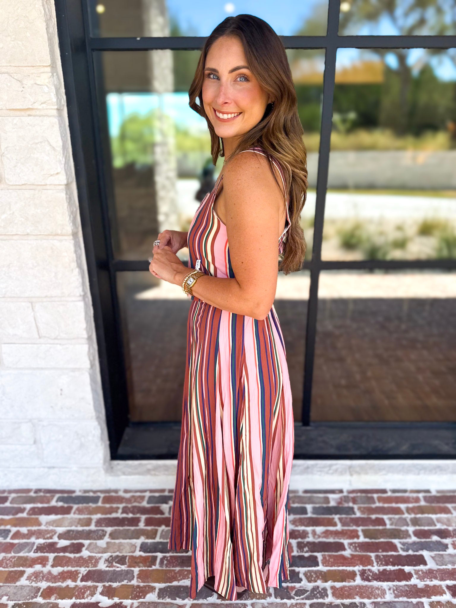 Sunset Evenings Striped Set-500 Midi-TCEC-July & June Women's Fashion Boutique Located in San Antonio, Texas
