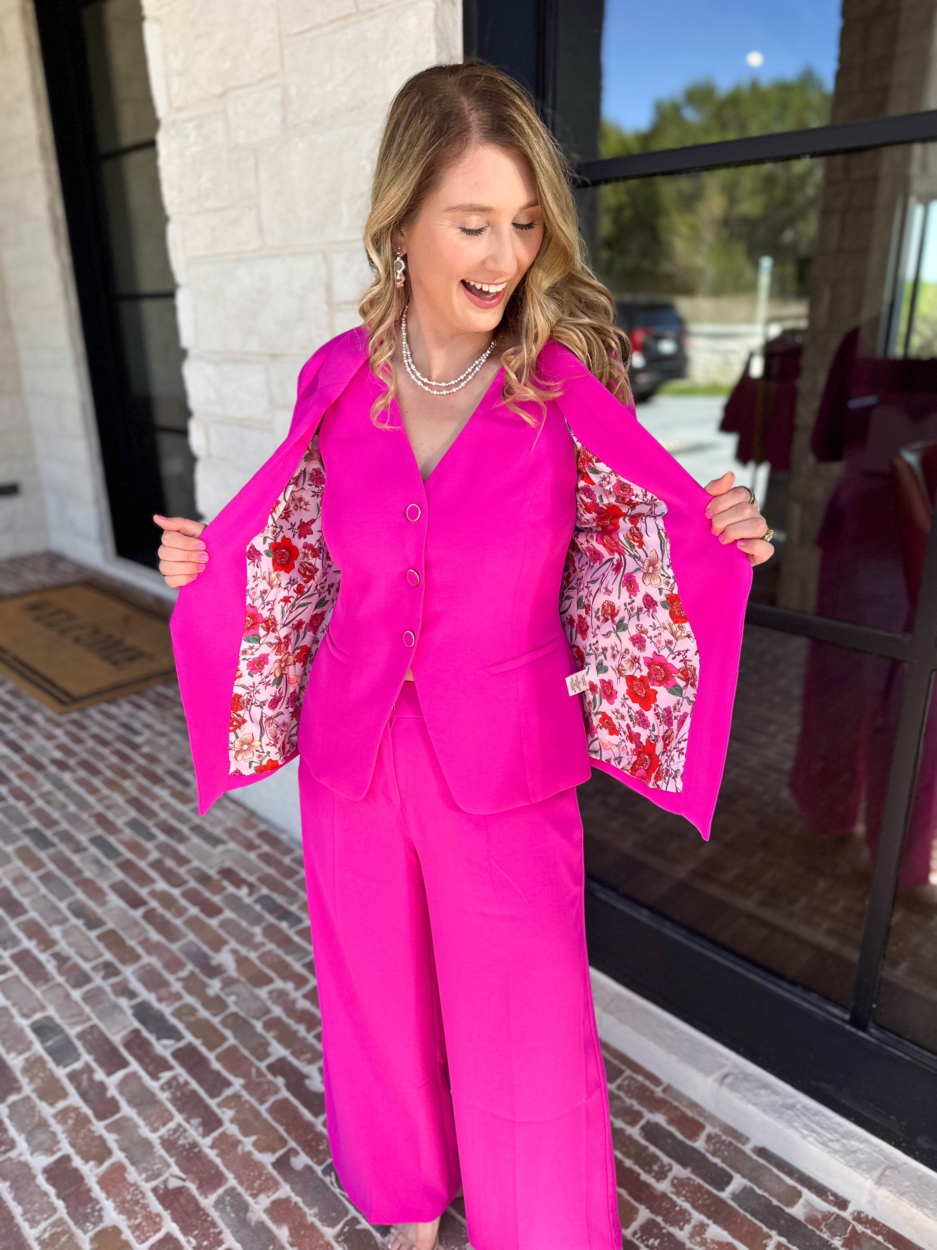 The It Girl Vest - Hot Pink-600 Outerwear-SKIES ARE BLUE-July & June Women's Fashion Boutique Located in San Antonio, Texas