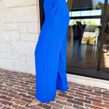 Spring It Girl Trouser - Electric Blue-400 Pants-SKIES ARE BLUE-July & June Women's Fashion Boutique Located in San Antonio, Texas