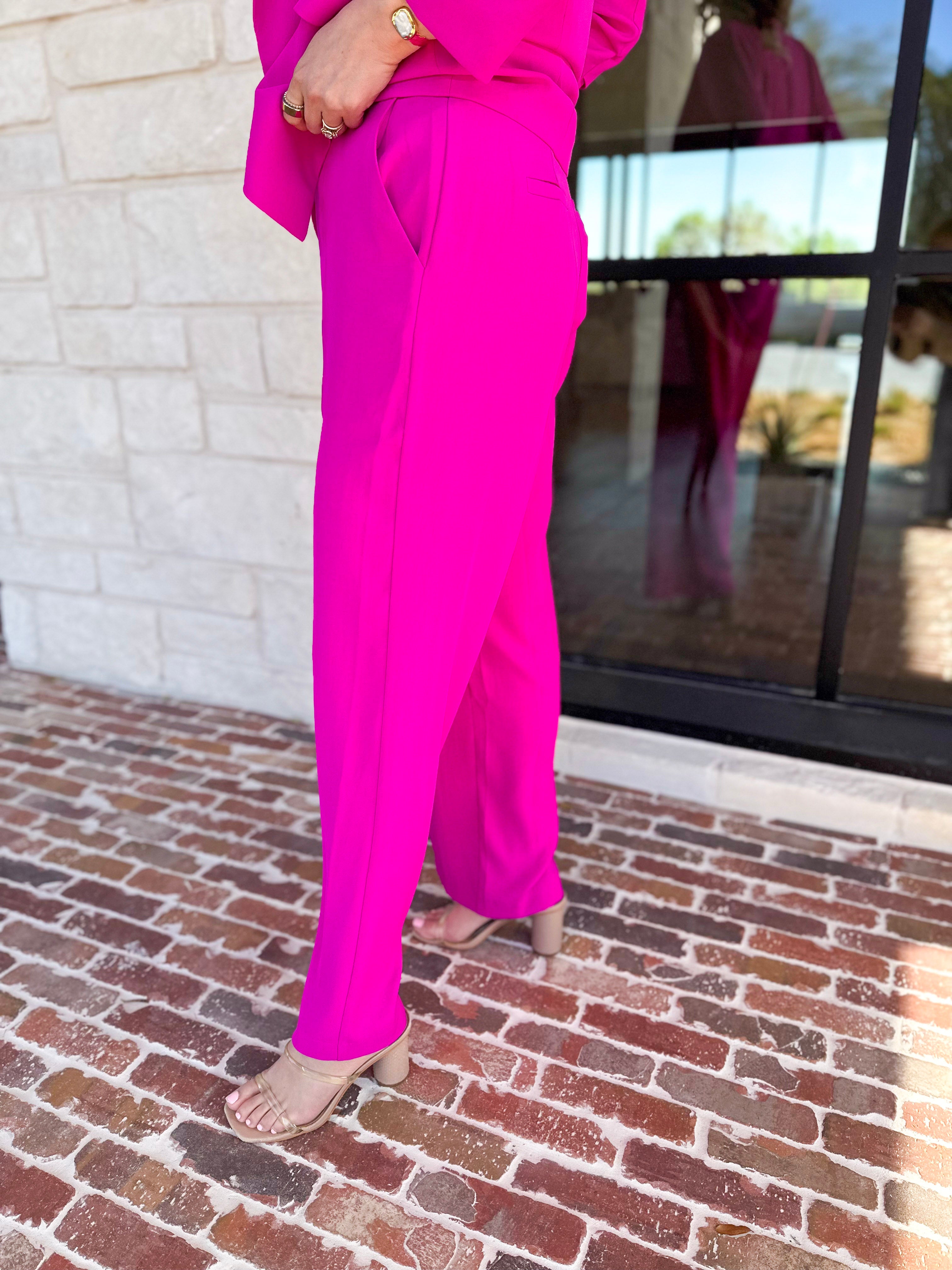 Spring It Girl Trouser - Hot Pink-400 Pants-SKIES ARE BLUE-July & June Women's Fashion Boutique Located in San Antonio, Texas