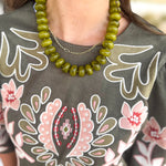 The Bailey Beaded Necklace - Chartreuse-110 Jewelry & Hair-Gemelli-July & June Women's Fashion Boutique Located in San Antonio, Texas