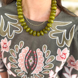 The Bailey Beaded Necklace - Chartreuse-110 Jewelry & Hair-Gemelli-July & June Women's Fashion Boutique Located in San Antonio, Texas