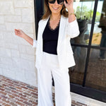Spring It Girl Trouser - White-400 Pants-SKIES ARE BLUE-July & June Women's Fashion Boutique Located in San Antonio, Texas