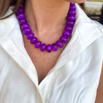 Bailey Beaded Necklace - Purple-110 Jewelry & Hair-Gemelli-July & June Women's Fashion Boutique Located in San Antonio, Texas