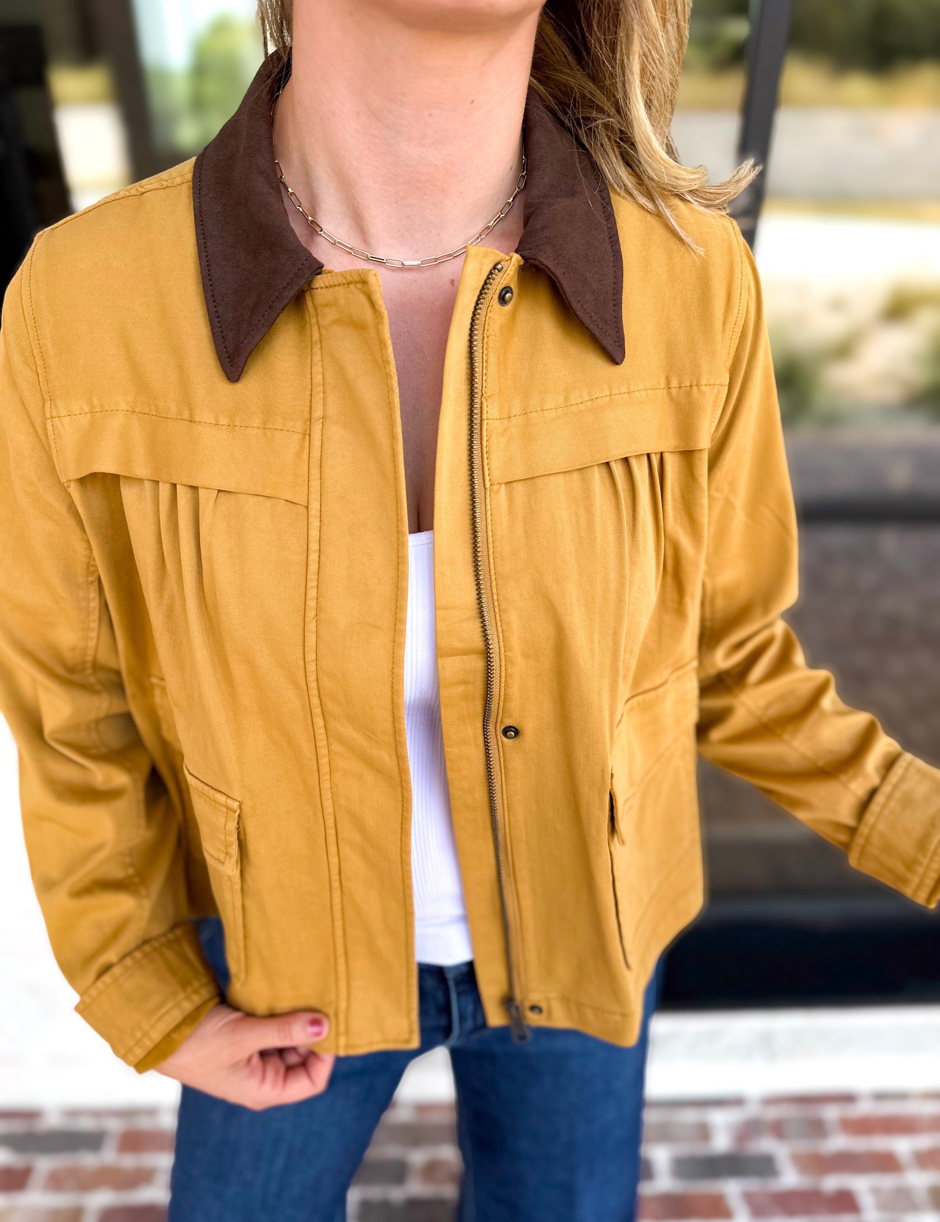 Liverpool - Golden Hour Swing Barn Jacket-600 Outerwear-LIVERPOOL JEANS COMPANY-July & June Women's Fashion Boutique Located in San Antonio, Texas