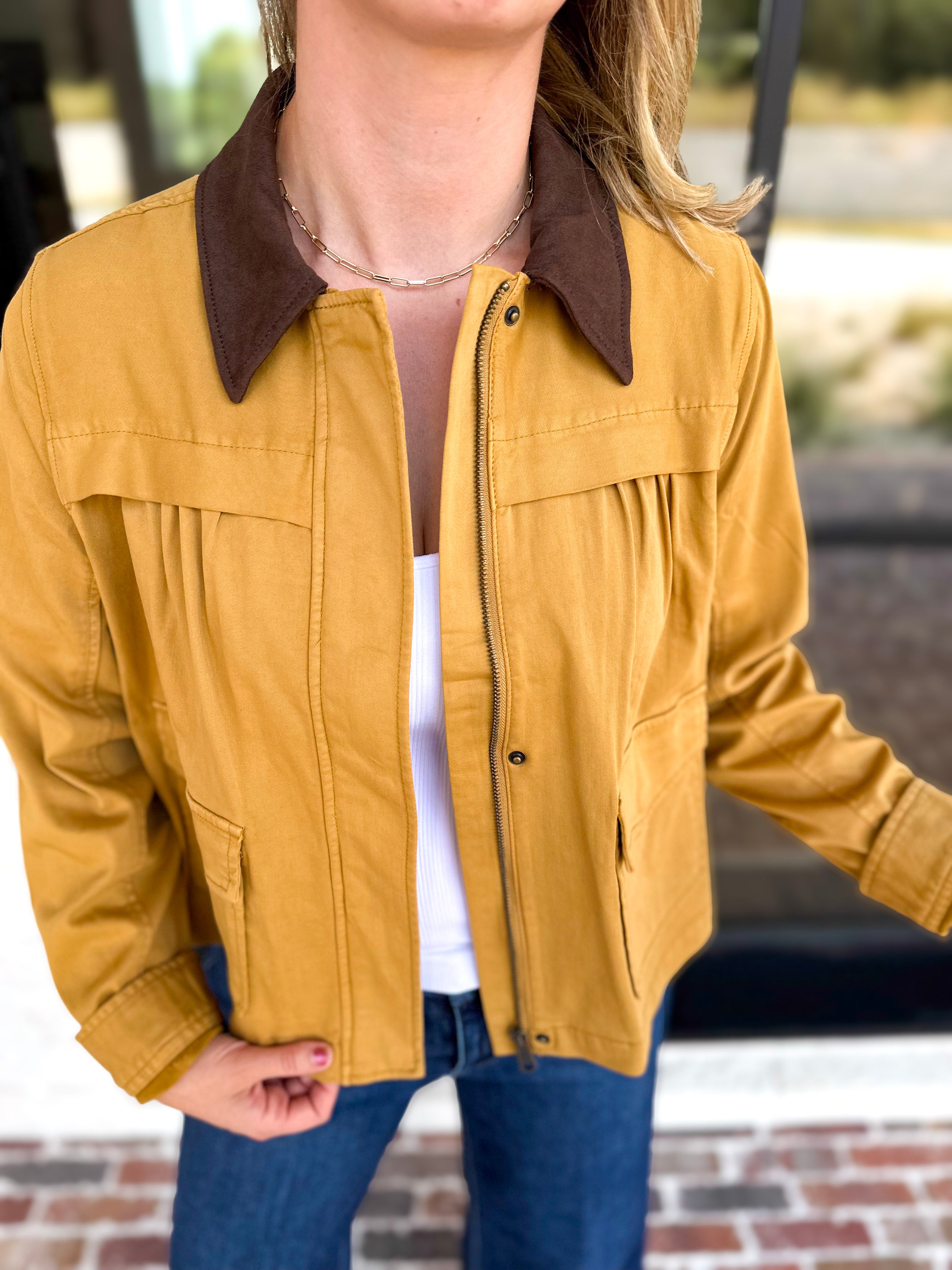Liverpool - Golden Hour Swing Barn Jacket-600 Outerwear-LIVERPOOL JEANS COMPANY-July & June Women's Fashion Boutique Located in San Antonio, Texas