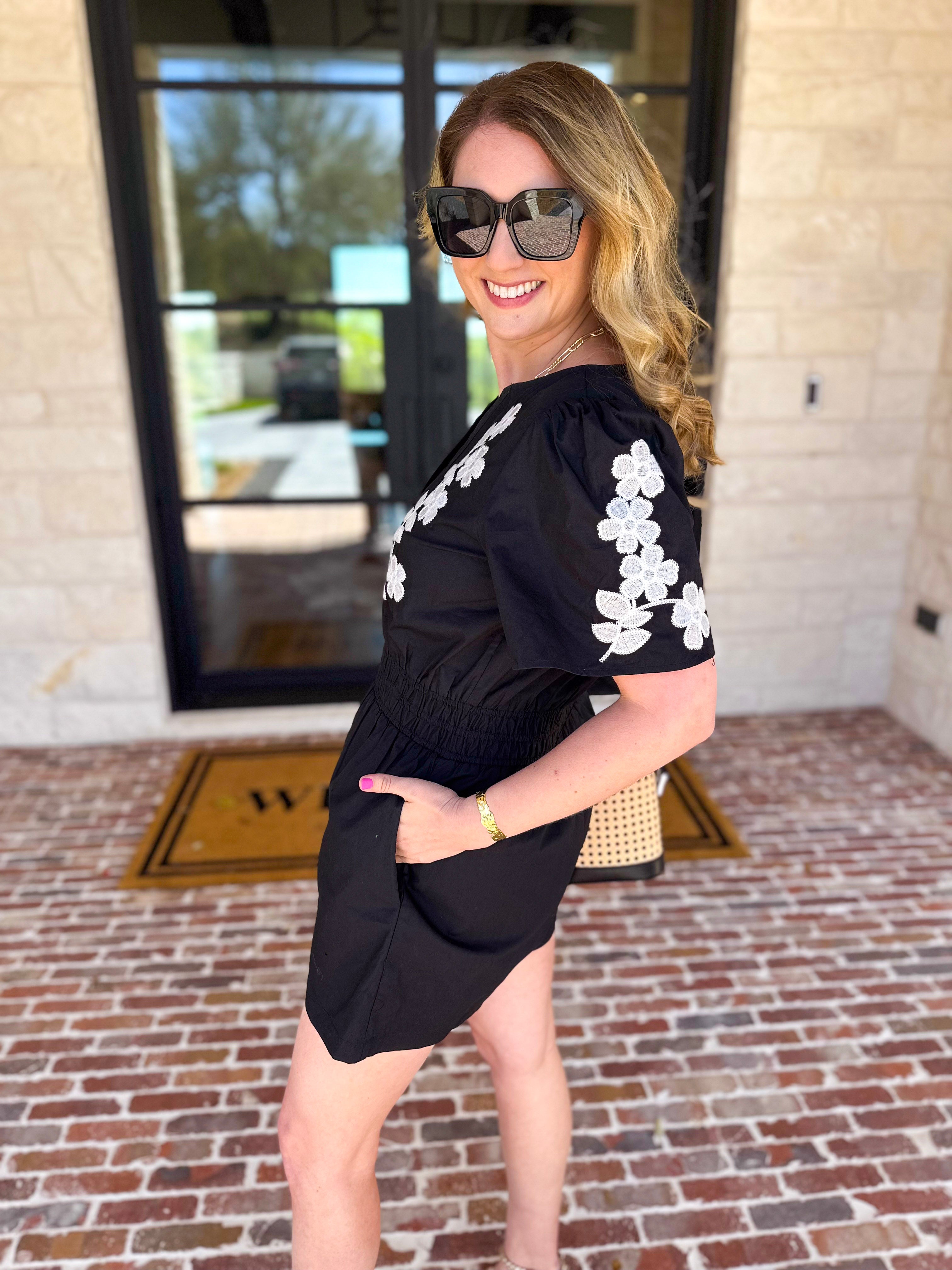 Girls Night Romper - Black-510 Mini-JODIFL-July & June Women's Fashion Boutique Located in San Antonio, Texas