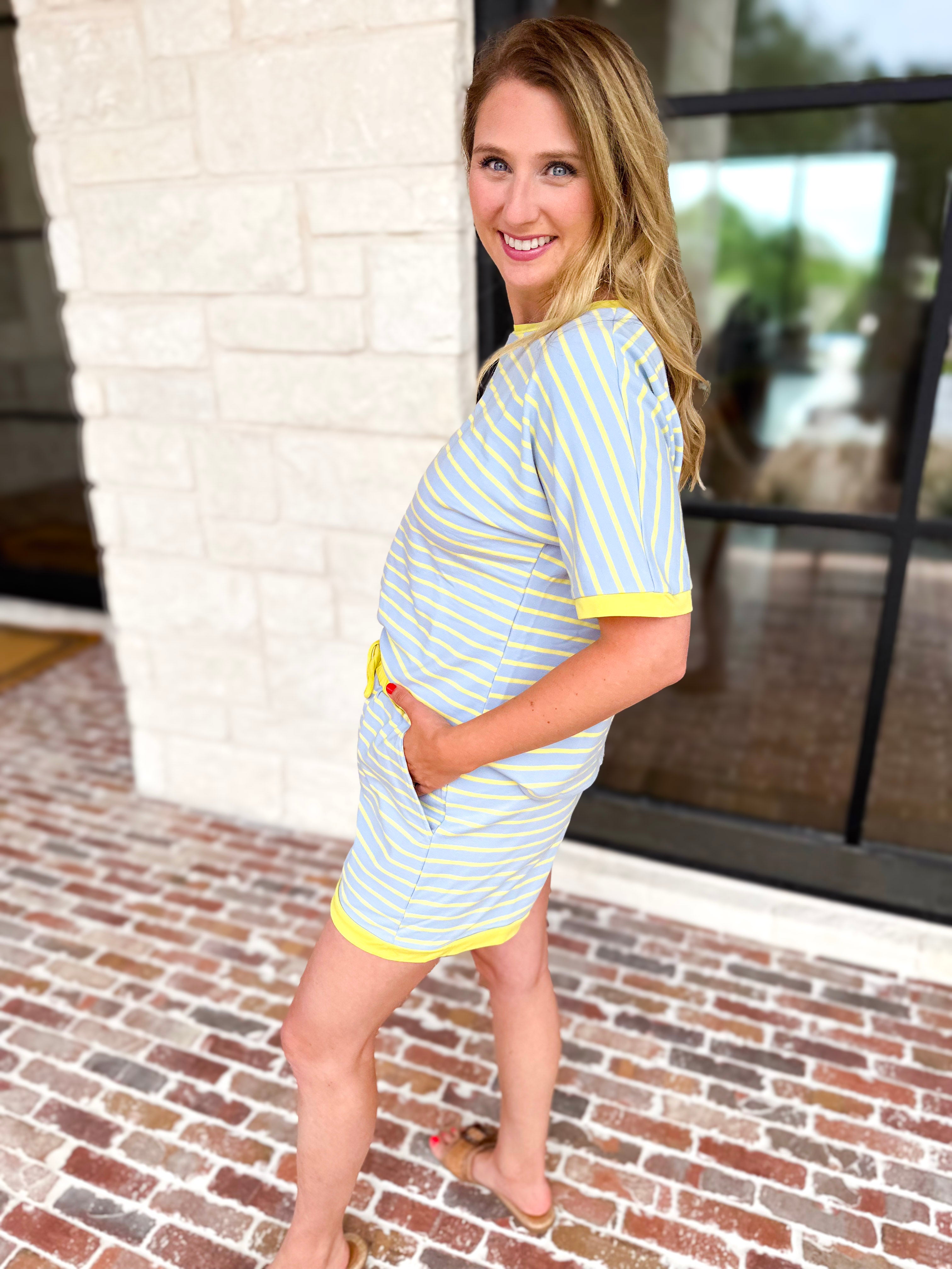 Lemon & Sky Blue Travel Set-300 Athleisure/Lounge-JODIFL-July & June Women's Fashion Boutique Located in San Antonio, Texas