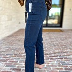 Liverpool - Dark Wash High Rise Straight Leg Jeans-420 Denim-LIVERPOOL JEANS COMPANY-July & June Women's Fashion Boutique Located in San Antonio, Texas
