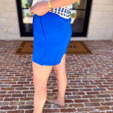 The It Girl Trouser Shorts - Electric Blue-410 Shorts/Skirts-SKIES ARE BLUE-July & June Women's Fashion Boutique Located in San Antonio, Texas