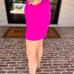 The It Girl Trouser Shorts - Hot Pink-410 Shorts/Skirts-SKIES ARE BLUE-July & June Women's Fashion Boutique Located in San Antonio, Texas