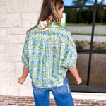 Fresh Air Floral Blouse-200 Fashion Blouses-ENTRO-July & June Women's Fashion Boutique Located in San Antonio, Texas