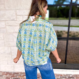 Fresh Air Floral Blouse-200 Fashion Blouses-ENTRO-July & June Women's Fashion Boutique Located in San Antonio, Texas