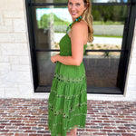 The Lexi Midi Dress - Vineyard Green-500 Midi-STRUT & BOLT-July & June Women's Fashion Boutique Located in San Antonio, Texas