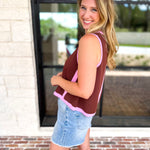 The Sutton A-Line Tank - Chocolate Brown-200 Fashion Blouses-ENTRO-July & June Women's Fashion Boutique Located in San Antonio, Texas
