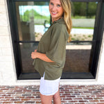 The Laurel Comfy Top - Olive-210 Casual Blouses-JODIFL-July & June Women's Fashion Boutique Located in San Antonio, Texas