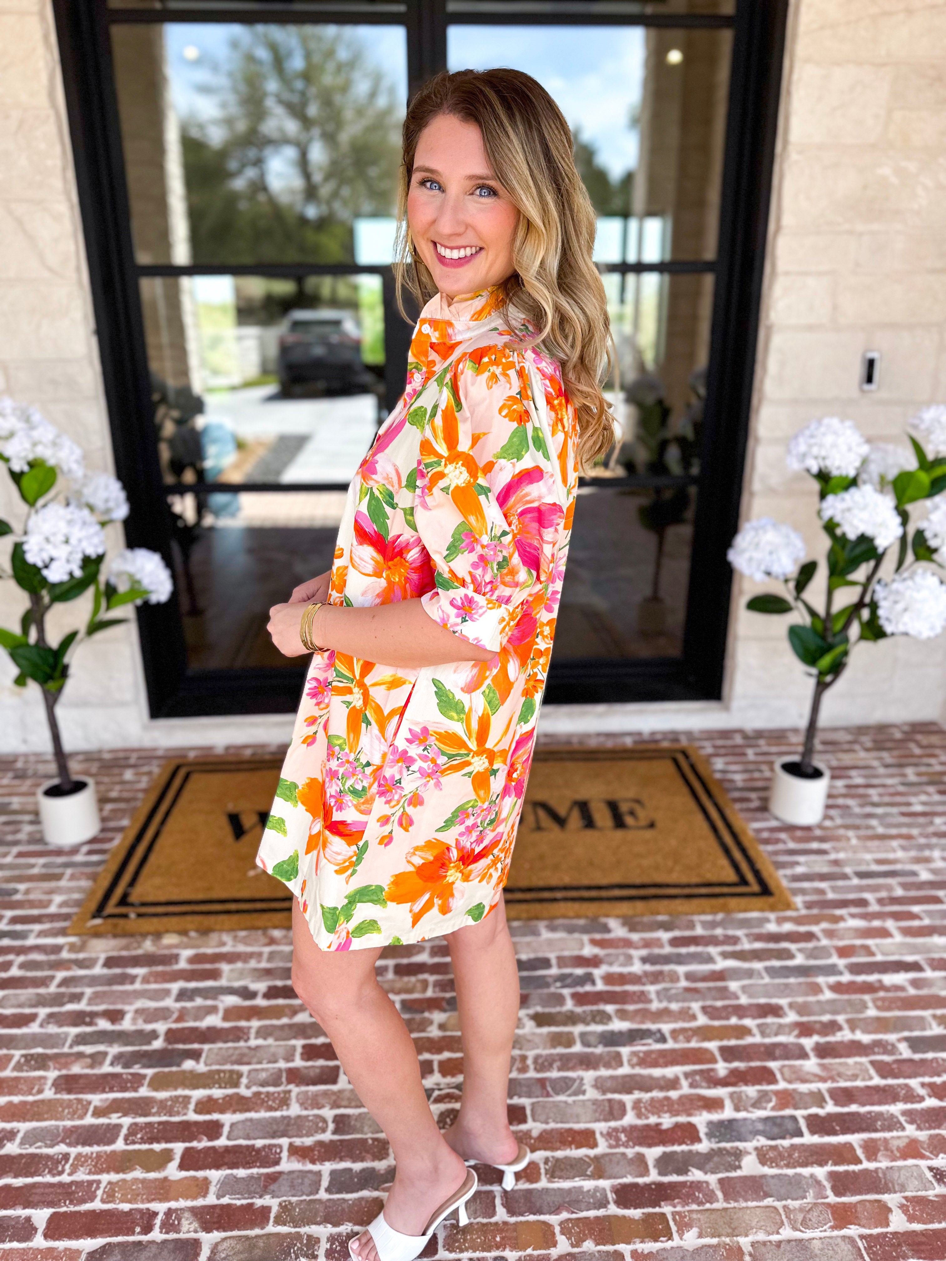 Sun Kissed Floral Mini Dress-510 Mini-FATE-July & June Women's Fashion Boutique Located in San Antonio, Texas