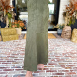 Suede Midi Skirt - Olive-410 Shorts/Skirts-STYLE USA-July & June Women's Fashion Boutique Located in San Antonio, Texas