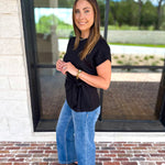 Elevated Twist Blouse - Black-200 Fashion Blouses-ENTRO-July & June Women's Fashion Boutique Located in San Antonio, Texas