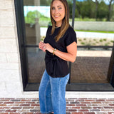Elevated Twist Blouse - Black-200 Fashion Blouses-ENTRO-July & June Women's Fashion Boutique Located in San Antonio, Texas