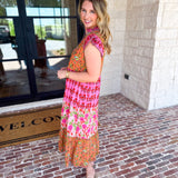 THML - Bold Garden Midi Dress-500 Midi-THML-July & June Women's Fashion Boutique Located in San Antonio, Texas