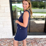 The Sunday Stroll Athleisure Tank - True Navy-300 Athleisure/Lounge-SKIES ARE BLUE-July & June Women's Fashion Boutique Located in San Antonio, Texas