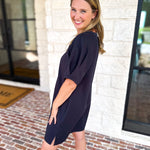 Comfy & Classy Navy Mini Dress-510 Mini-JODIFL-July & June Women's Fashion Boutique Located in San Antonio, Texas