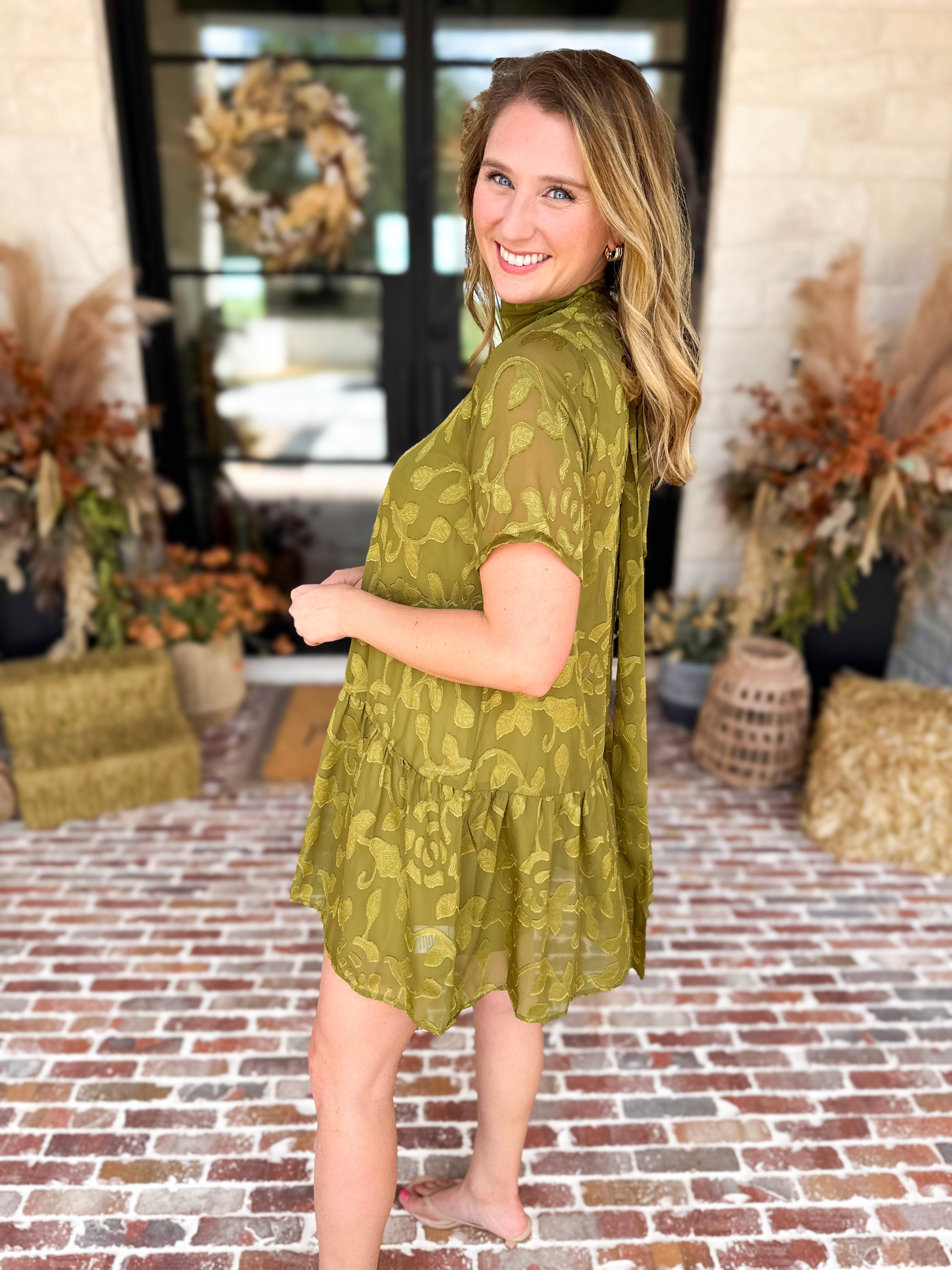 The Afterglow Olive Mini Dress-510 Mini-TCEC-July & June Women's Fashion Boutique Located in San Antonio, Texas