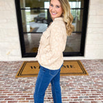 Organic Florals Cinch Blouse-200 Fashion Blouses-ALLIE ROSE-July & June Women's Fashion Boutique Located in San Antonio, Texas