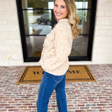 Organic Florals Cinch Blouse-200 Fashion Blouses-ALLIE ROSE-July & June Women's Fashion Boutique Located in San Antonio, Texas