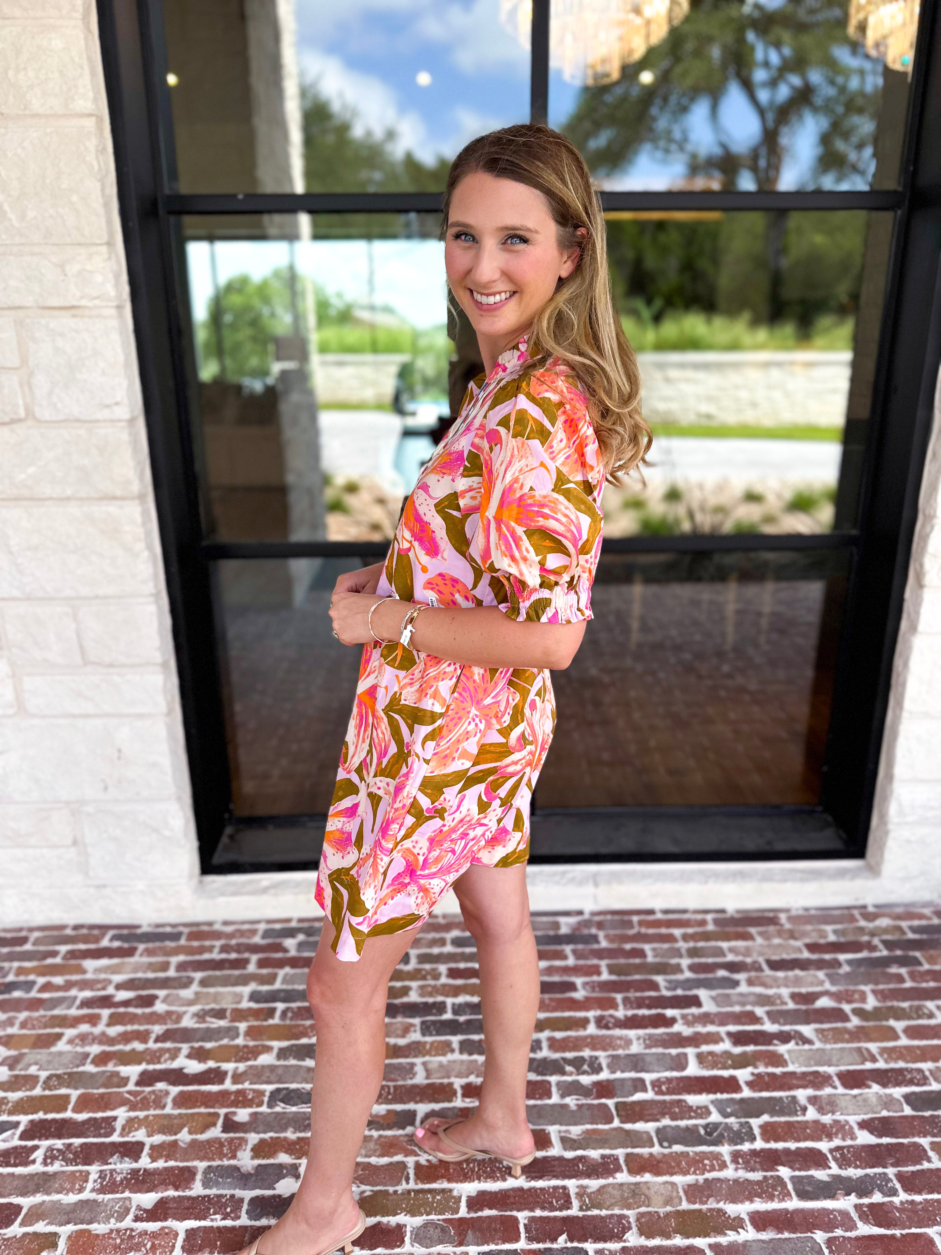 THML - Graceful Bloom Mini Dress-510 Mini-THML-July & June Women's Fashion Boutique Located in San Antonio, Texas