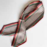 Satin Twilly - Chocolate Herringbone-130 Accessories-July & June Women's Boutique-July & June Women's Fashion Boutique Located in San Antonio, Texas