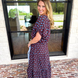 Darling in Dots Set - Brown & Blue-500 Midi-ENTRO-July & June Women's Fashion Boutique Located in San Antonio, Texas