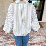 Comfy Coastal Button Down - Sage-200 Fashion Blouses-IN FEBRUARY-July & June Women's Fashion Boutique Located in San Antonio, Texas