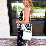 Polka Dot & Floral Set - Black-500 Midi-ENTRO-July & June Women's Fashion Boutique Located in San Antonio, Texas