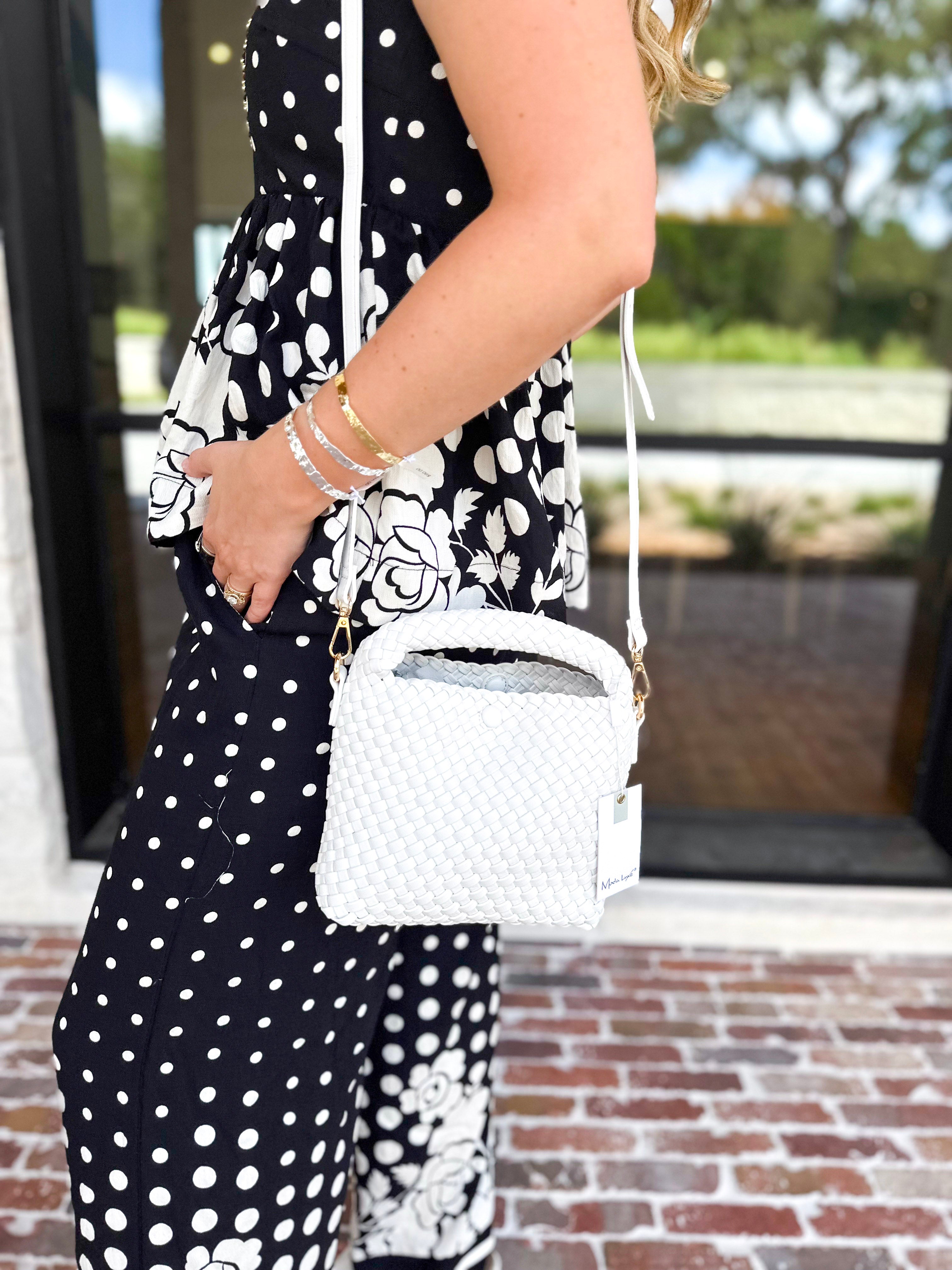 On Trend Woven Crossbody Bag - White-130 ACCESSORIES-Moda Luxe-July & June Women's Fashion Boutique Located in San Antonio, Texas