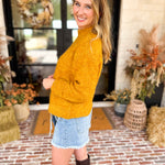 Liverpool - Golden Harvest Mock Neck Sweater-230 Sweaters/Cardis-LIVERPOOL JEANS COMPANY-July & June Women's Fashion Boutique Located in San Antonio, Texas
