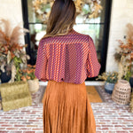 Liverpool - Fall Afterglow Neck Tie Blouse-200 Fashion Blouses-LIVERPOOL JEANS COMPANY-July & June Women's Fashion Boutique Located in San Antonio, Texas