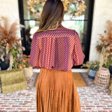 Liverpool - Fall Afterglow Neck Tie Blouse-200 Fashion Blouses-LIVERPOOL JEANS COMPANY-July & June Women's Fashion Boutique Located in San Antonio, Texas